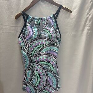 Free Country Blue and Black Tank Top